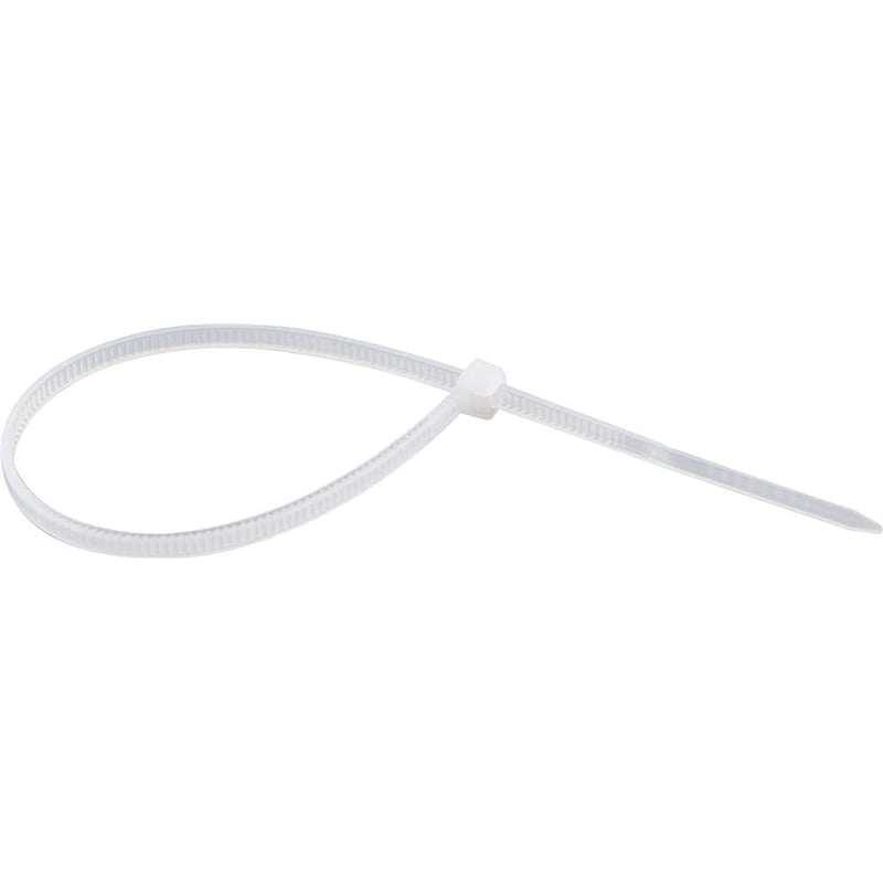 Abraçadeira de nylon, branca, 140 mm x 3,6 mm, com 100 peças