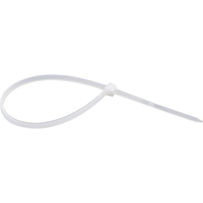Abraçadeira de nylon, branca, 400 mm x 4,8 mm, com 100 peças