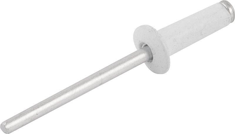 Rebite de repuxo 3,2 mm x 10,0 mm, branco, pacote com 100 peças