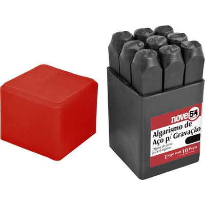 Algarismo de aço para gravação, 5 mm