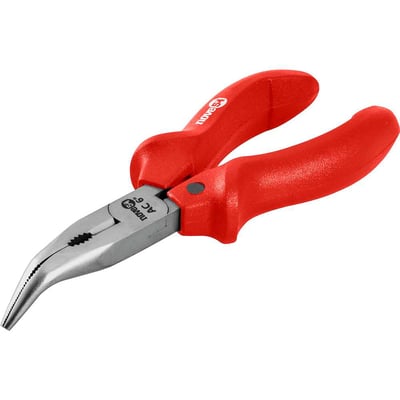 Alicate bico meia cana curvo 6", em aço carbono polido