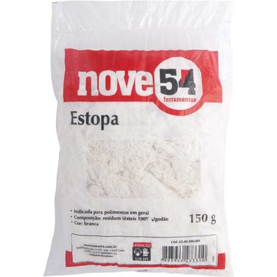 Estopa branca para polimento, embalagem com 150 g