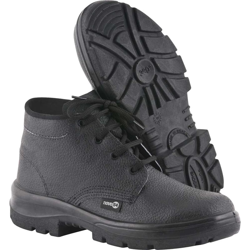 Botina nº 37, com solado em poliuretano monodensidade, com cadarço, sem biqueira, BCN 0370
